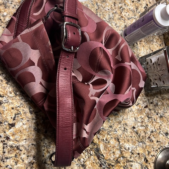Purple fabric coach hobo and wallet - Picture 2 of 3